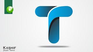 How to make Logo Design of  T | so easy & short tutorial for beginners | Logo design in coreldraw