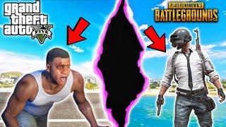 GTA 5 : FRANKLIN travels from GTA 5 to PUBG to save the WORLD | A.K GAME WORLD