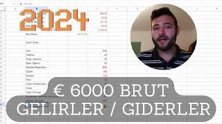 € 6000 Almanya Aylık Brüt / Net Maaş ve Giderler 2024