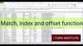 Match Index and Offset Function in Excel || Vlookup  से भी ज्यादा काम का function