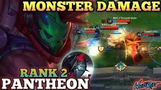 PANTHEON MONSTER DAMAGE SPEAR! AGGRESSIVE MVP PLAY - TOP 2 GLOBAL PANTHEON BY Yasuo LoVe - WILD RIFT