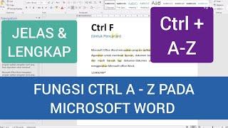 Fungsi Ctrl A-Z Pada Microsoft Word | Penjelasan Lengkap Kontrol A Sampai Z Terbaru | 2025