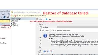 Microsoft SqlServer Management RelationalEngineTasks | Restore of database failed troubleshoot