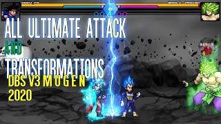200+ Character's I ALL ULTIMATE ATTACKS AND TRANSFORMATIONS - DRAGON BALL SUPER MUGEN V3 (2020) PC