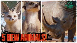  ALL 5 NEW ANIMALS SHOWCASED - Planet Zoo Africa Pack [4K 60FPS]