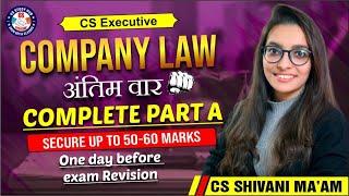 ONE NIGHT BEFORE EXAMS.. PART A  COMPANY LAW CS EXECUTIVE.. SECURE UPTO 60 MARKS