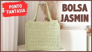 Bolsa de Crochê com Ponto Fantasia | É Linda e Cabe Tudo Dentro! Bolsa Jasmin por Dazz Crochê