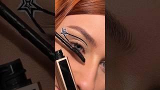 monochrome star eyeliner #makeup #eyelinerstyles