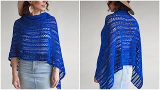 Sarayu - Crochet Shawl Tutorial + FSC (Foundation Single Crochet)