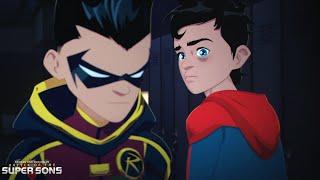 Superboy And Robin Team-Up | Batman and Superman: Battle Of The Super Sons