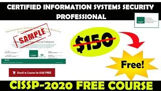 CISSP 2020 | Free CISSP Online Course  | CISSP Free Training |100 % Off Link Available