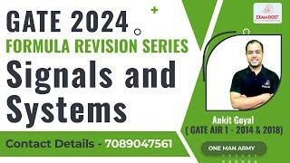 Signals & Systems | Formula Revision Series | GATE 2024 | Ankit Goyal | One Man Army