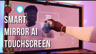 Smart Mirror with Raspberry Pi 4 | Touchscreen + Face Detection