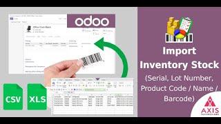 Import Inventory in odoo, Import Inventory Stock with Serial and Import Lot Number Excel/CSV in Odoo