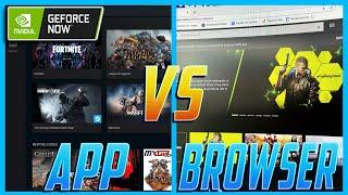 Nvidia GeForce NOW Chrome vs Native App