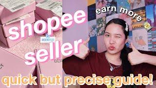 HOW TO BE A SHOPEE SELLER AND EARN MORE $$$! + tips on how to grow your Shopee store ;)