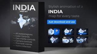 India Map - Republic of India Map Kit (After Effects template) | envato animated map