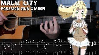 Malie City - Pokémon Sun & Moon - Fingerstyle Guitar Tutorial + TAB