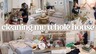 ALL DAY CLEAN WITH ME | whole house cleaning motivation + stay at home mom cleaning routine 2024!