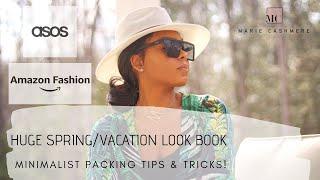 HUGE SPRING/VACATION LOOK BOOK & MINIMALIST PACKING TIPS! | MARIE CASHMERE