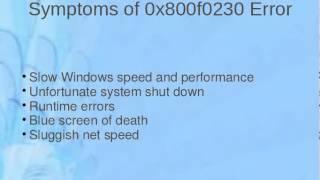 Fix 0x800f0230 Error on Windows OS