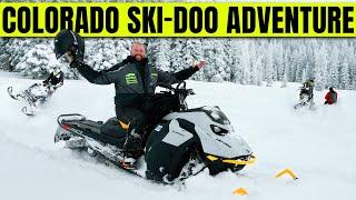 Riding a Ski-Doo in the Colorado Rocky Mountains