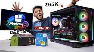 65,000-/RS BEST PC Build  With RTX 4060 GPU! Best For Gaming & Editing At Max Settings 