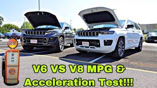 All New Jeep Grand Cherokee L WL75 V8 HEMI VS V6 Review || Which Has The Best MPG And Acceleration?