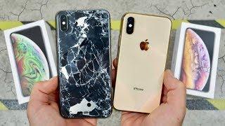 iPhone XS vs XS Max DROP Test! Worlds Strongest Glass!