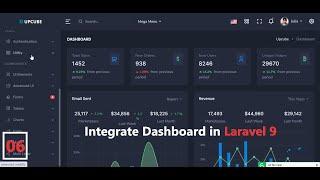 (06) Integrate Admin Dashboard in Laravel 9 | Render Dashboard in Master Template