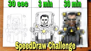 Drawing G-Man 4.0 in 30 sec, 3 min, 30 min | Skibidi Toilet 72