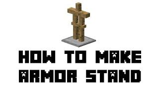 Minecraft: How to Make Armor Stand