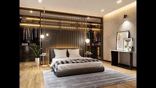 SketchUp With VRay 6 I Lighting Animation I Interior Modern Bedroom Design ( Corona Render 10).