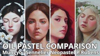 Oil pastel brand comparison || Sennelier, Neopastel, Mungyo, Paul Rubens