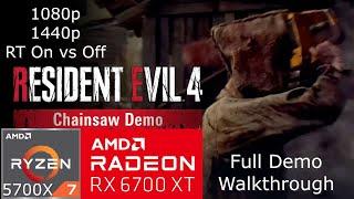 Resident Evil 4 Demo | AMD RX 6700 XT, Ryzen 7 5700X | 1080p, 1440p RT on\off | Full Walkthrough