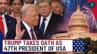 Watch: Trump Takes Oath As U.S President| Watch Trump Kiss Melania After Swearing-In At Capitol