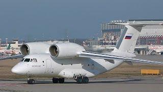 [HD] RARE Antonov AN-74 landing and takeoff at Geneva/GVA/LSGG