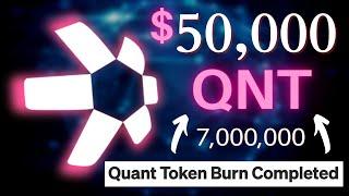 QNT NEWS: $50,000 PREDICTION & 7 Million QNT Token LOCK-UP  50% SUPPLY SHOCK!!!