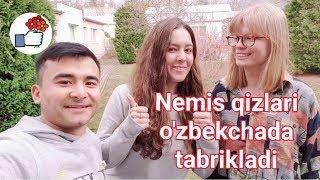 NEMIS QIZLARI UZBEKCHADA 8-MART BILAN TABRIKLASHDI.....