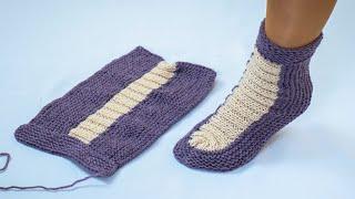 One-swatched knitted socks easily and quickly!