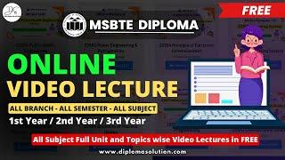 MSBTE Video Lectures in FREE | MSBTE Diploma All Subjects Recorded Video Lectures in FREE  #msbte