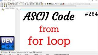 Program for print ASCII Code and it's value || for loop