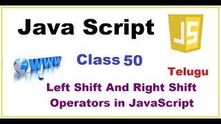 Leftshift and RightShift Operators in JavaScript | Operators inJavaScript | VLRTraining Class50