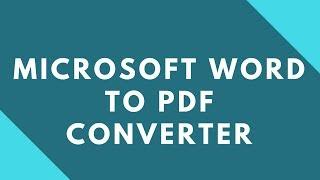 How to convert word document to pdf ?