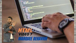 HTML VIDEO 7 (MARQUEE BEHAVIOR) PROGRAMING LANGUAGE