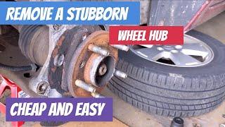 How to easily remove a stuck wheel hub assembly **Works for ANY vehicle with a sealed unit bearing**