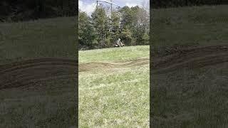 Enduro Grass Track 13 Year Old First Try On KTM 125 XC With a nice save!