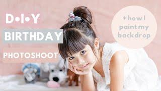 DIY birthday photo shoot | How I paint my backdrop | Melody Gilliland Photography