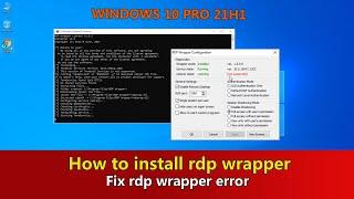 How to install rdp wrapper on windows 10 /  Fix rdp wrapper error