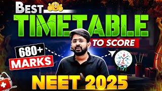 Best Timetable to Score 680+ Marks || NEET 2025